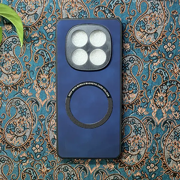قاب سلیکونی MagSafe سورمه‌ای برای Redmi Note 14 Pro
